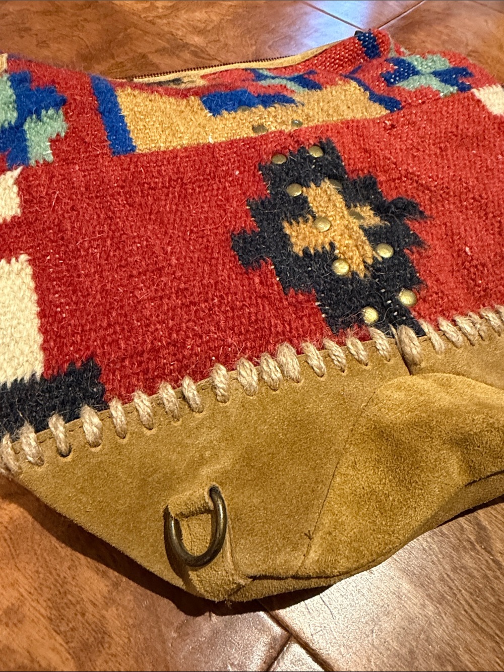 Free People Multicolor Southwestern Pattern Suede Strap Shoulder Bag - Picture 14 of 15